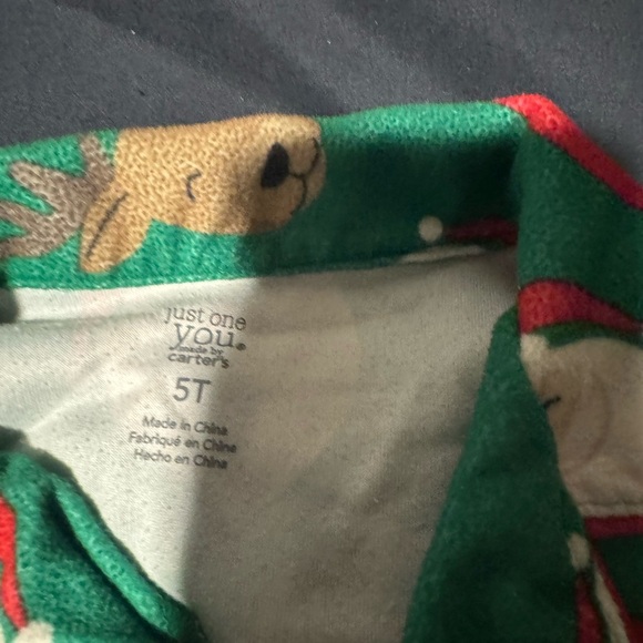 5T Christmas Santa Pajanas! With class c button down. Super cute and fun. - Picture 4 of 8